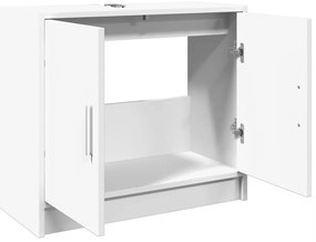 Armário de lavatório 63x29x55 cm derivados de madeira branco