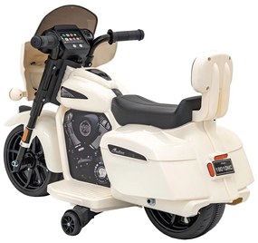 Mota elétrica para crianças 6V, Chopper INDIAN, 3 a 5 anos Branca