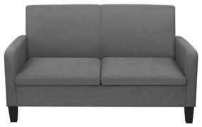 Sofá de 2 lugares 135x65x76 cm cinzento escuro