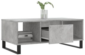 Mesa de centro 90x50x36,5 cm derivados madeira cinzento cimento