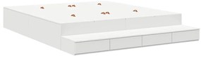 Cama de Armazenamento Branca 180x200 cm