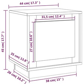 Mesa de cabeceira 44x35x45 cm derivados madeira carvalho sonoma