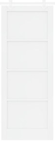 Porta Deslizante vidaXL com Conjunto de Ferragens Brancas 83x211 cm Ma