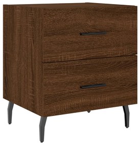 Mesa de cabeceira 2 pcs derivados de madeira carvalho castanho