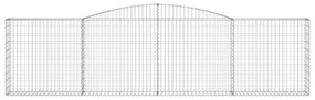 Cestos gabião arqueados 7pcs 400x30x100/120cm ferro galvanizado