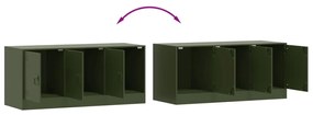 Móvel de TV 99x39x44 aço verde azeitona