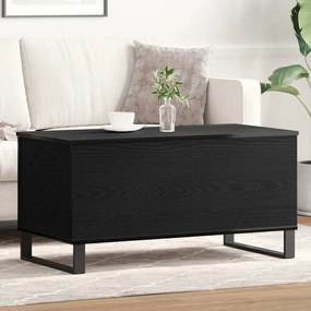 vidaXL Mesa de Centro Carvalho Preto 90x44,5x45 cm Madeira Aglomerada