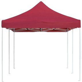 Tenda dobrável prof. para festas alumínio 6x3 m vermelho tinto