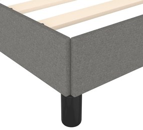 Estrutura de cama sem colchão cinza escuro 120x190 cm tecido