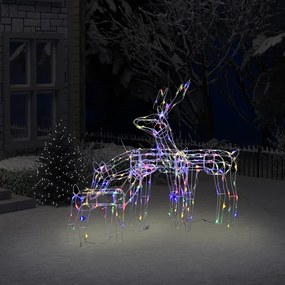 vidaXL 3 pcs iluminação de Natal renas 229 luzes LED