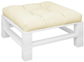 Almofadão para sofá de paletes 80x80x12 cm tecido creme