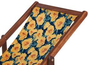 Conjunto de 2 tecidos amarelos com flores para espreguiçadeiras ANZIO/AVELLINO Beliani