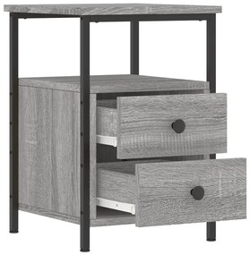 Mesas de cabeceira 2 pcs derivados de madeira cinzento sonoma
