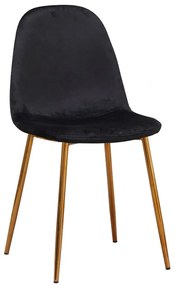 Cadeira Golden Teok Veludo - Preto