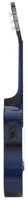 12 pcs conjunto de guitarra com equalizador e 6 cordas azul