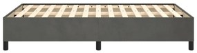 Estrutura de cama sem colchão 120x200 cm veludo cinzento-escuro