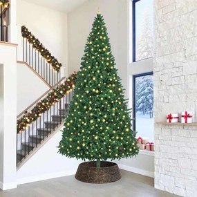 vidaXL Collar para Árvore de Natal Preto 105 x 105 x 28 cm