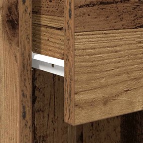 Gabinete de Banheiro vidaXL Madeira Velha 32x34x90 cm Madeira Compensa
