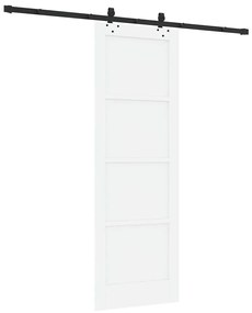 Porta Deslizante vidaXL com Conjunto de Ferragens "ORKDAL" de Madeira