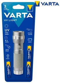 Lanterna Varta Lâmpada Uv Cinzento Alumínio