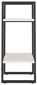 Estante com 2 prateleiras 40x30x70 cm pinho maciço branco