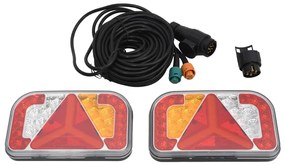Farolins reboque 2 pcs 24x5x14,5 cm lâmpada LED 12V vermelho