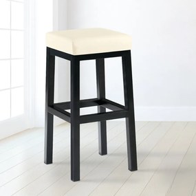 Banco de bar Taylor em couro sintético 37 x 78 x 37 cm Creme