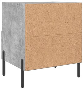 Mesas de cabeceira 2pcs derivados de madeira cinza cimento