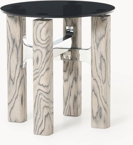 Mesa de apoio com tampo de vidro Sam