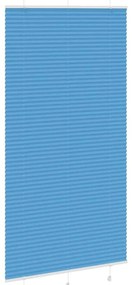 Azul Plissada Cega 105x200 cm Largura Tecido 104,4cm Poliéster