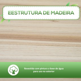 Horta Vertical Elevada com Prateleira 90x40x81cm Mesa de Cultivo de Madeira com Tecido não Tecido para Cultivos de Plantas Flores Madeira