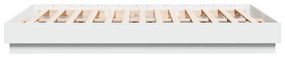 Estrutura de cama com luzes LED 140x200 cm branco
