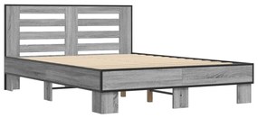 Estrutura cama 140x190 cm derivados de madeira/metal
