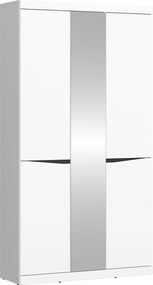 Roupeiro Venlori 139, Grafite, Branco, 194x103x40cm, 92.1 kg, Portas para roupeiro: Com dobradiças