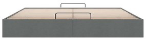 Estrutura de cama otomana sem colchão 180x200cm cinzento-escuro