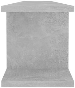 Estantes de parede 2 pcs 90x18x20cm contraplacado cinza cimento