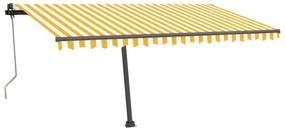 Toldo automático independente 450x350 cm amarelo e branco