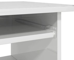 Secretária 80x45x74 cm derivados de madeira branco brilhante