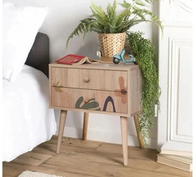 Mesa de Cabeceira City Two – Multicolor – 60x61x40 cm