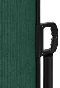 Toldo lateral retrátil 100x500 cm verde-escuro