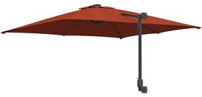Guarda-sol de Jardim Terracota 248.5 x 247.5 x 160 cm tecido