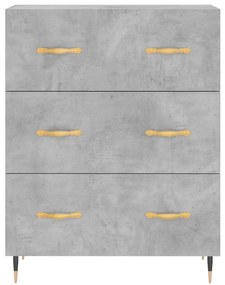 Armário alto 69,5x34x180 cm derivados de madeira cinza cimento