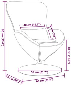 Cadeira de Ovo vidaXL em Tecido Taupe