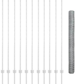 Conjunto de Cerca Hexagonal Conjunto de 2 Aço galvanizado