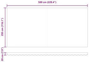 Toldo Retrátil Manual Vermelho 600x300 cm, vidaXL Tecido de Substituiç