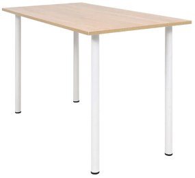 Mesa de jantar 120x60x73 cm cor carvalho e branco