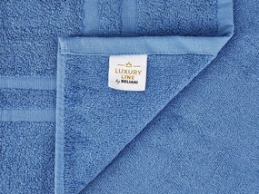 Conjunto de 9 toalhas de algodão azuis AREORA Beliani