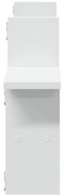 Prateleiras de parede 2 pcs 38x12x38cm derivados madeira branco