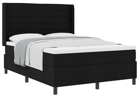 Cama Box com Colchão - Preto, 160x200 cm, Tecido.