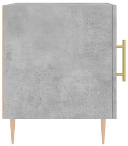 Mesa cabeceira 2pcs 40x40x50 cm derivados madeira cinza cimento